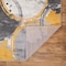 World Rug Gallery Contemporary Circles Yellow/Gray/Ivory Runner Rug 2'x7' 2064YELLOW2X7 - alternate 7